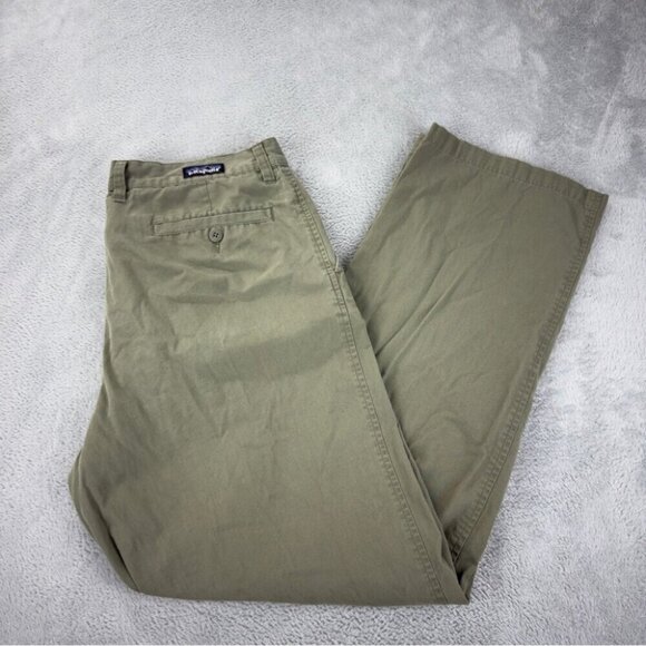 Patagonia Men's Sz 35x29 All Wear Straight Leg Green Pants Organic Cotton 55332 - Picture 1 of 12